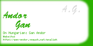 andor gan business card